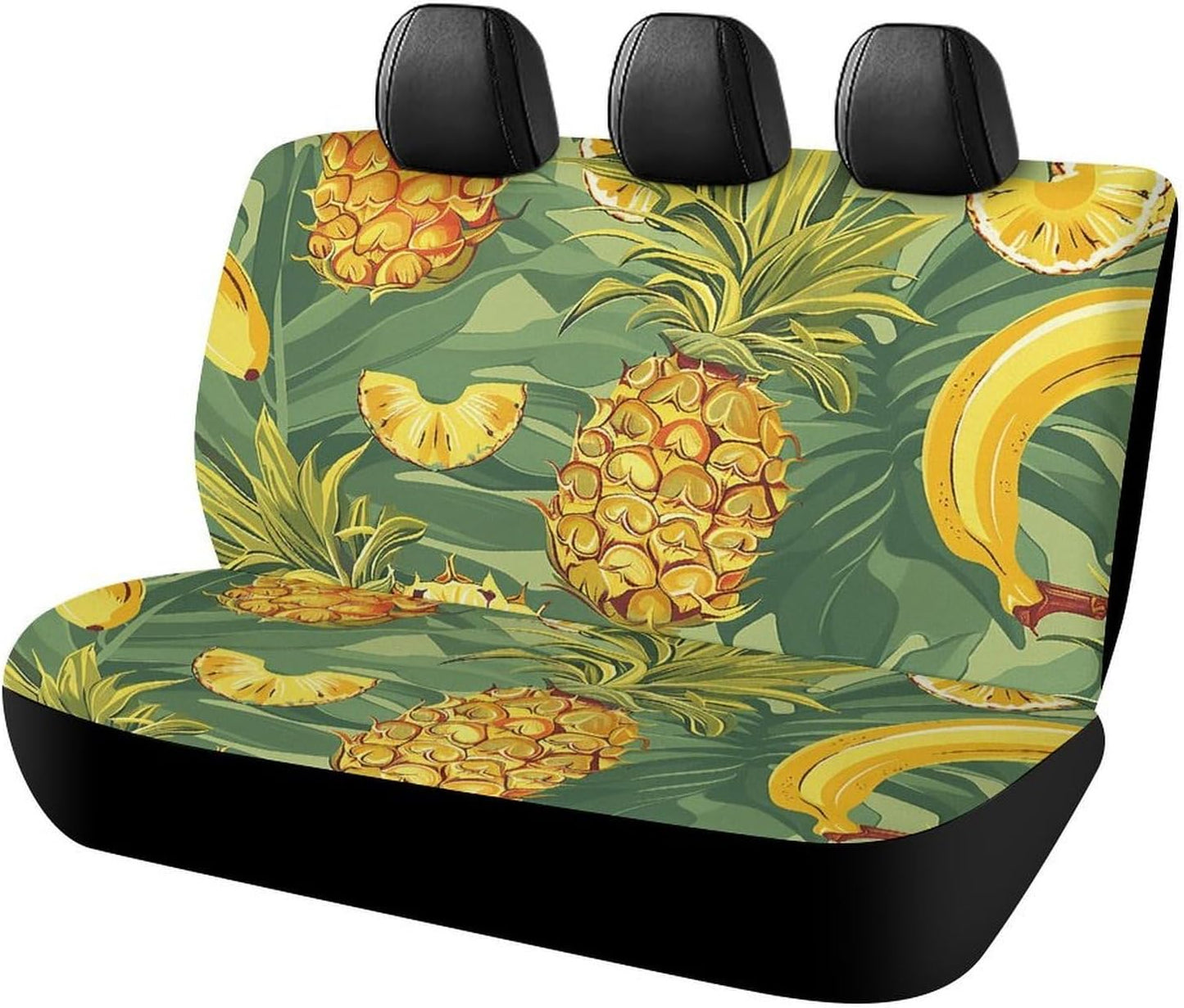 Pineapple and Banana Dog Car Seat Covers Waterproof Truck