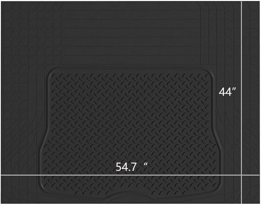 Heavy Duty Rubber Trunk Cargo Liner Floor Mats, Trimmable