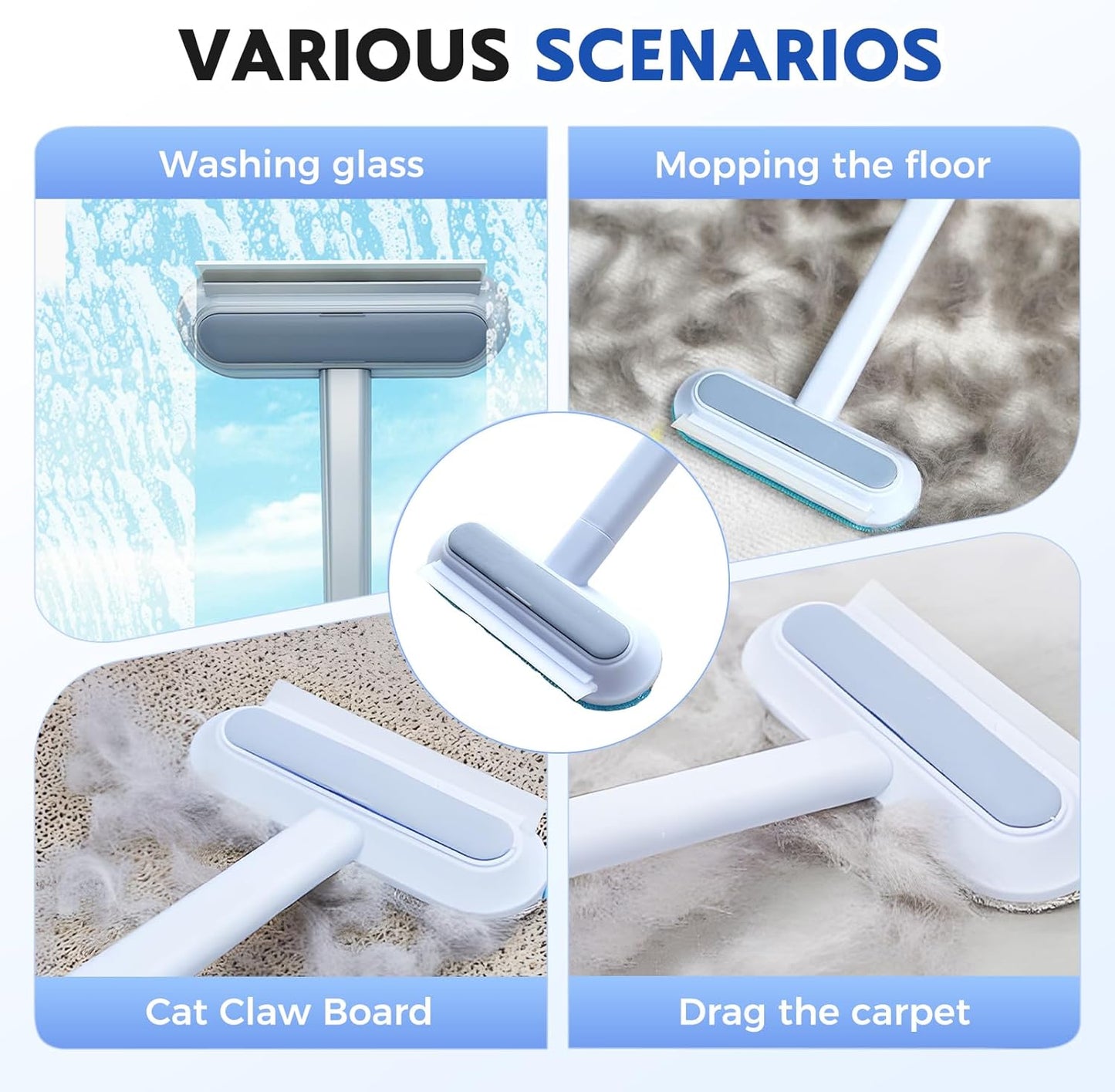 Pet Hair Remover for Couch, 4 in1 Cat and Dog Hair Removal