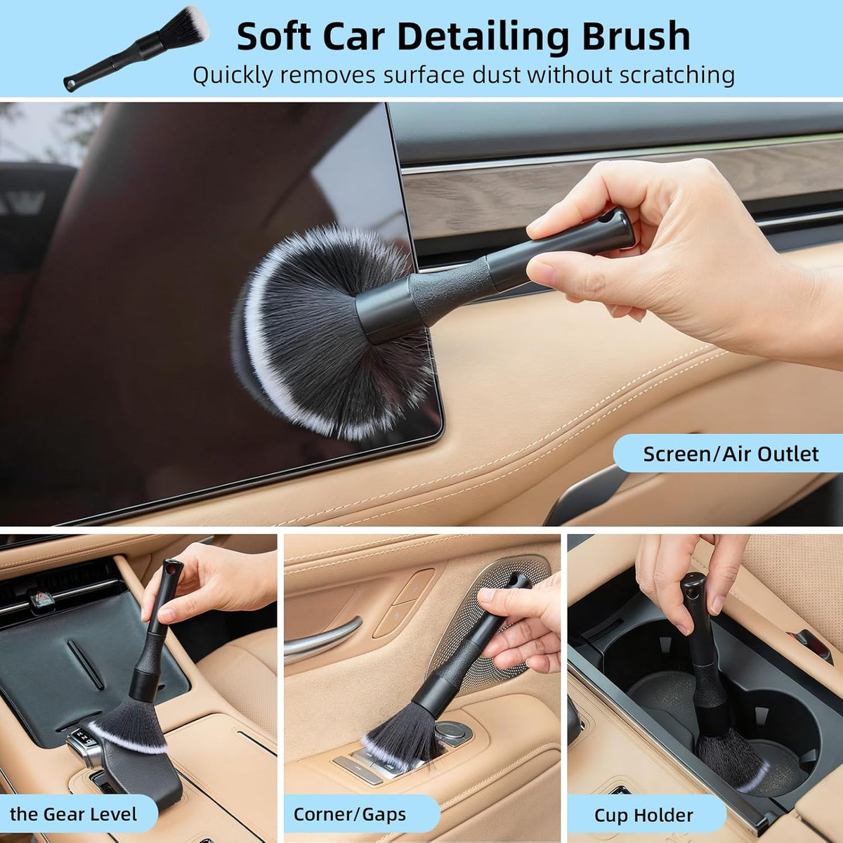 Car Interior Detailing Cleaning Kit-10Pcs Car Screen