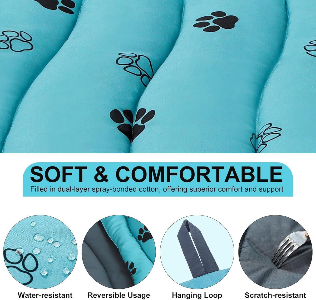 Outdoor Travel Dog Bed for Large/Medium Dogs,Portable