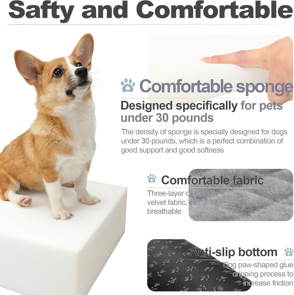 Dog Booster Car Seat,Interior Height 6 Inches Pet Car