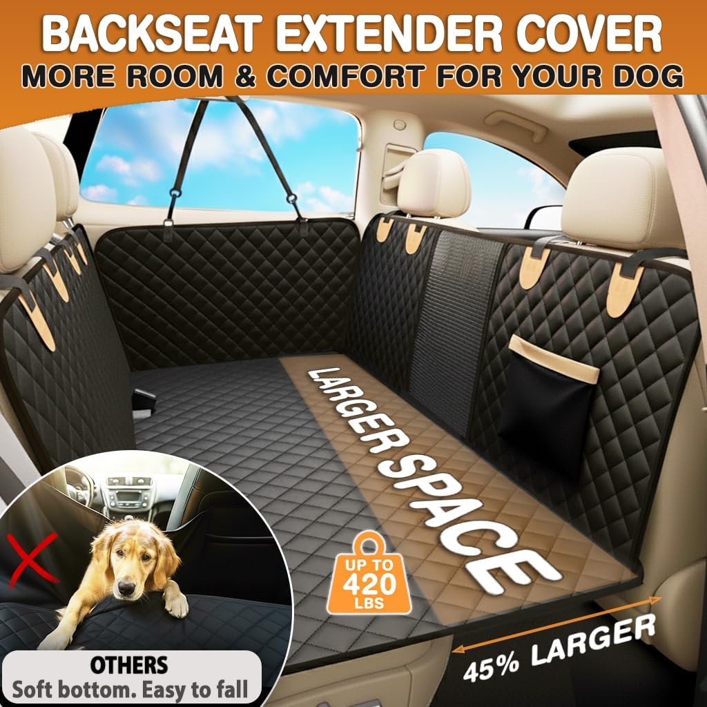 Back Seat Extender for Dogs – Hard Bottom Car Seat Cover