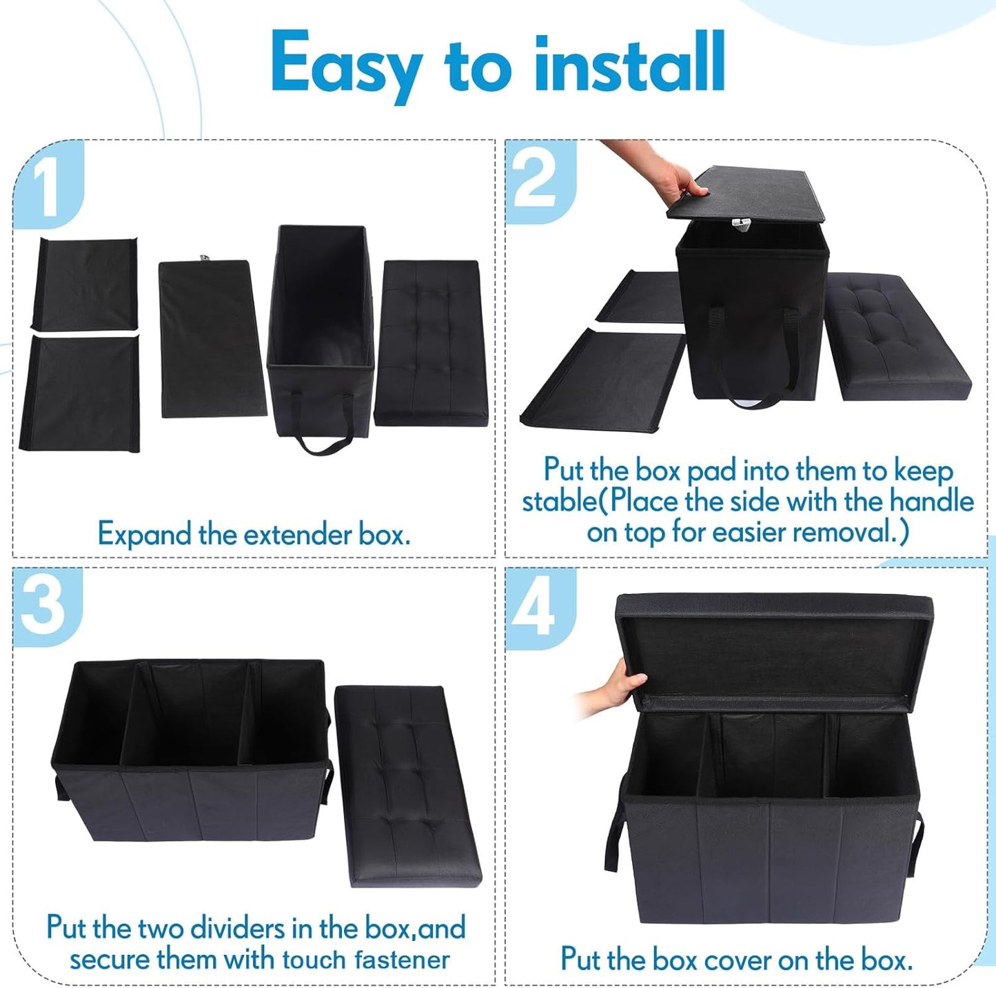 Car Back Seat Extender for Dogs up to 300lbs Car Seat