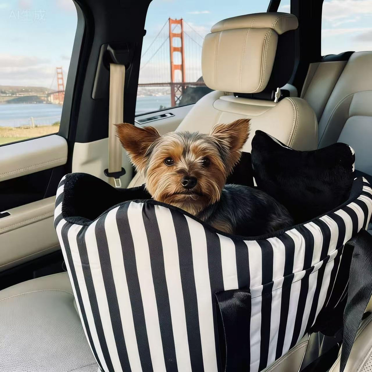 Dog Car Seat for Small Dogs Under 15 lbs – Center Console