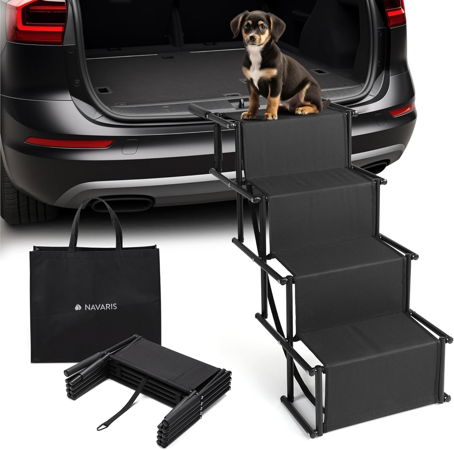 Dog Car Ramp - Folding Dogs 4 Step Ramp
