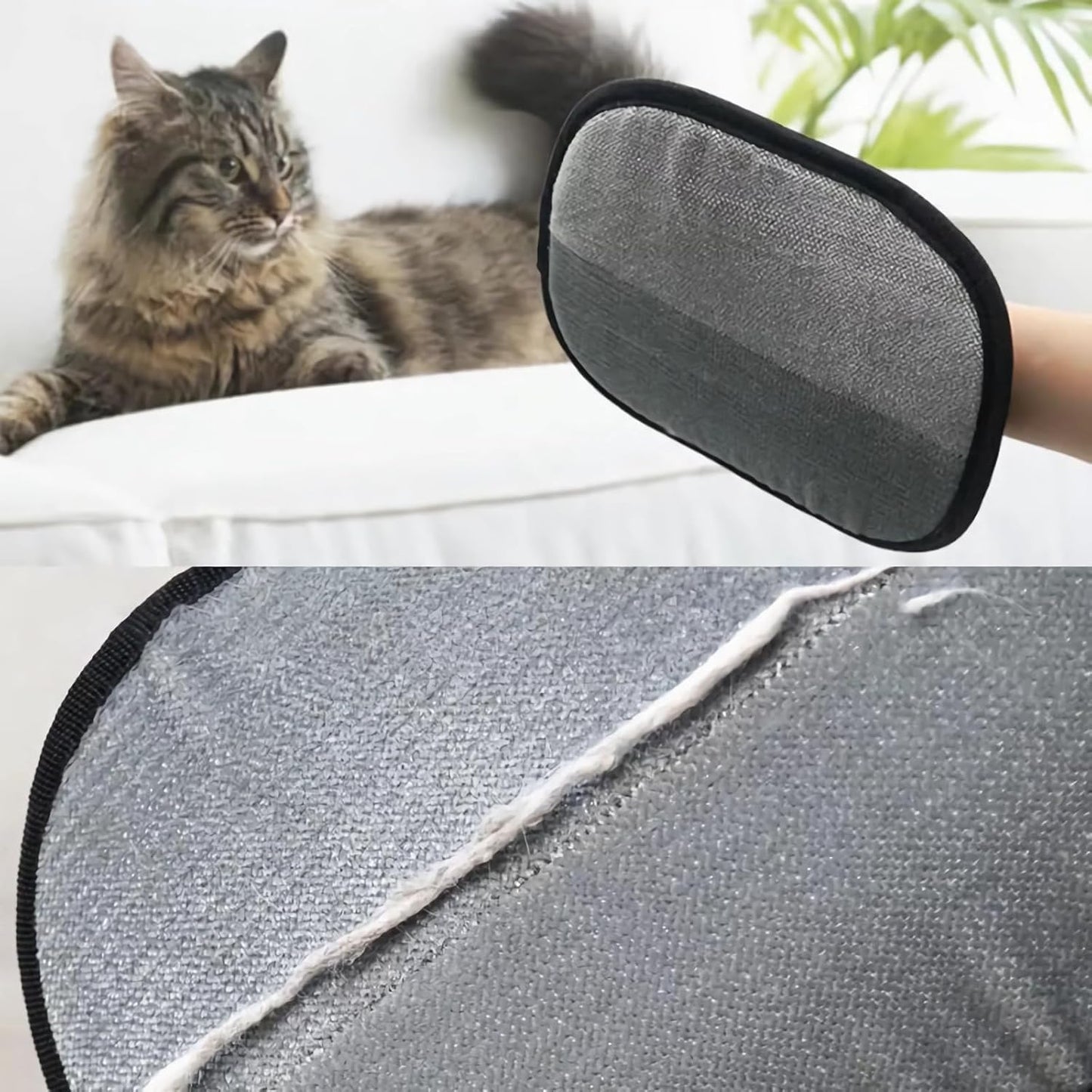 Pet Hair Removal Glove , Reusable Electrostatic Pet Hair