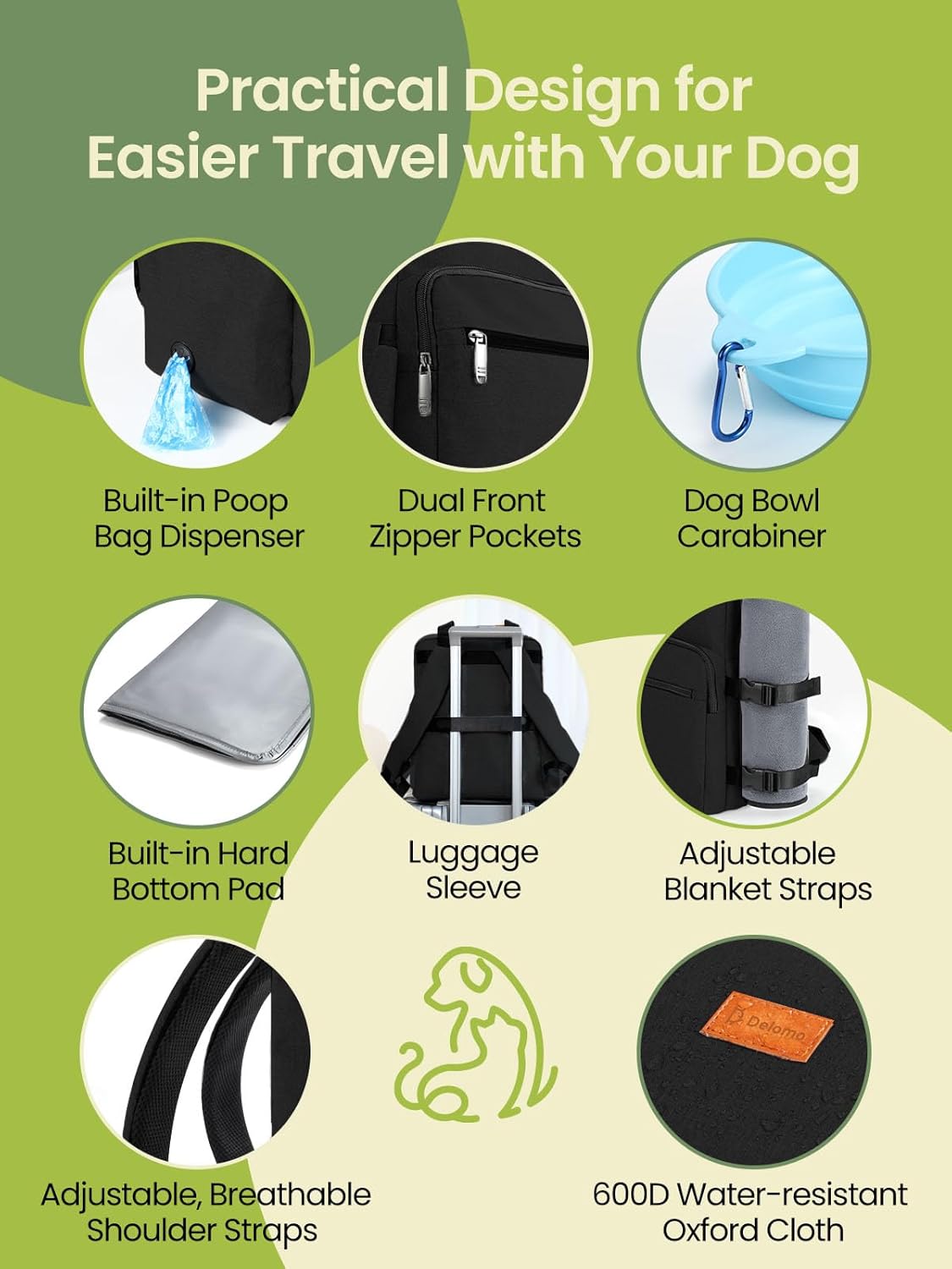 Dog Travel Bag All-in-One Set: 25L Airline Approved