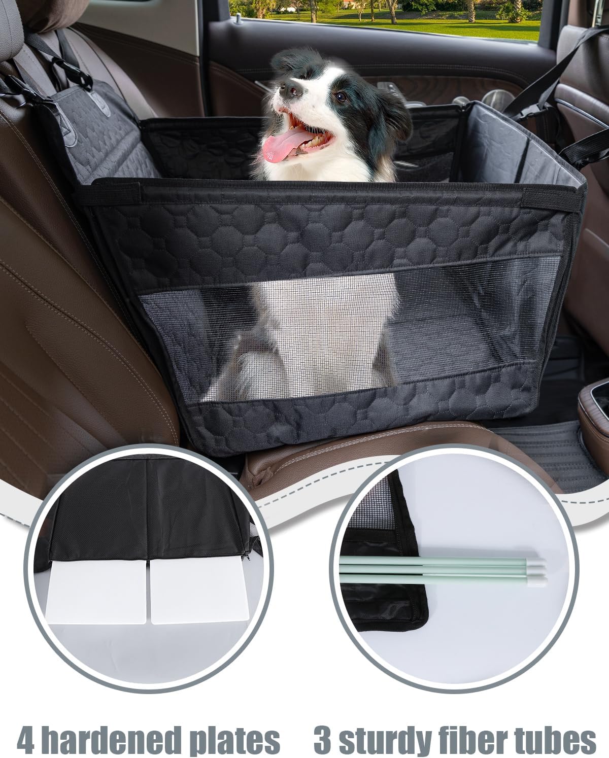 Dog Car Seat for Large Dogs,Waterproof Fabric with