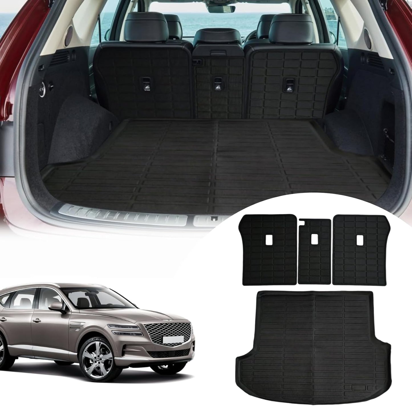 Cargo Liners Backrest Mat for Genesis GV80 Accessories