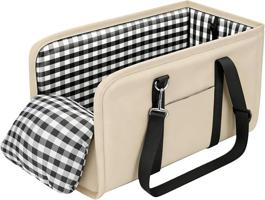 Center Console Dog Car Seat for Small Dogs Up to 11lbs