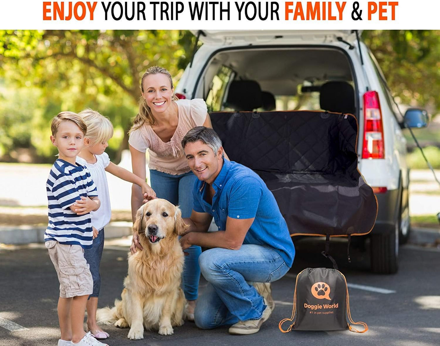 Dog Car Seat Cover for Back Seat for XL Cars, SUVs & Trucks