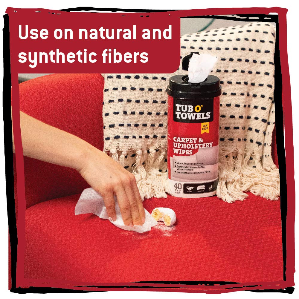 Carpet, Rug, and Upholstery Cleaning Wipes - Extra Strength