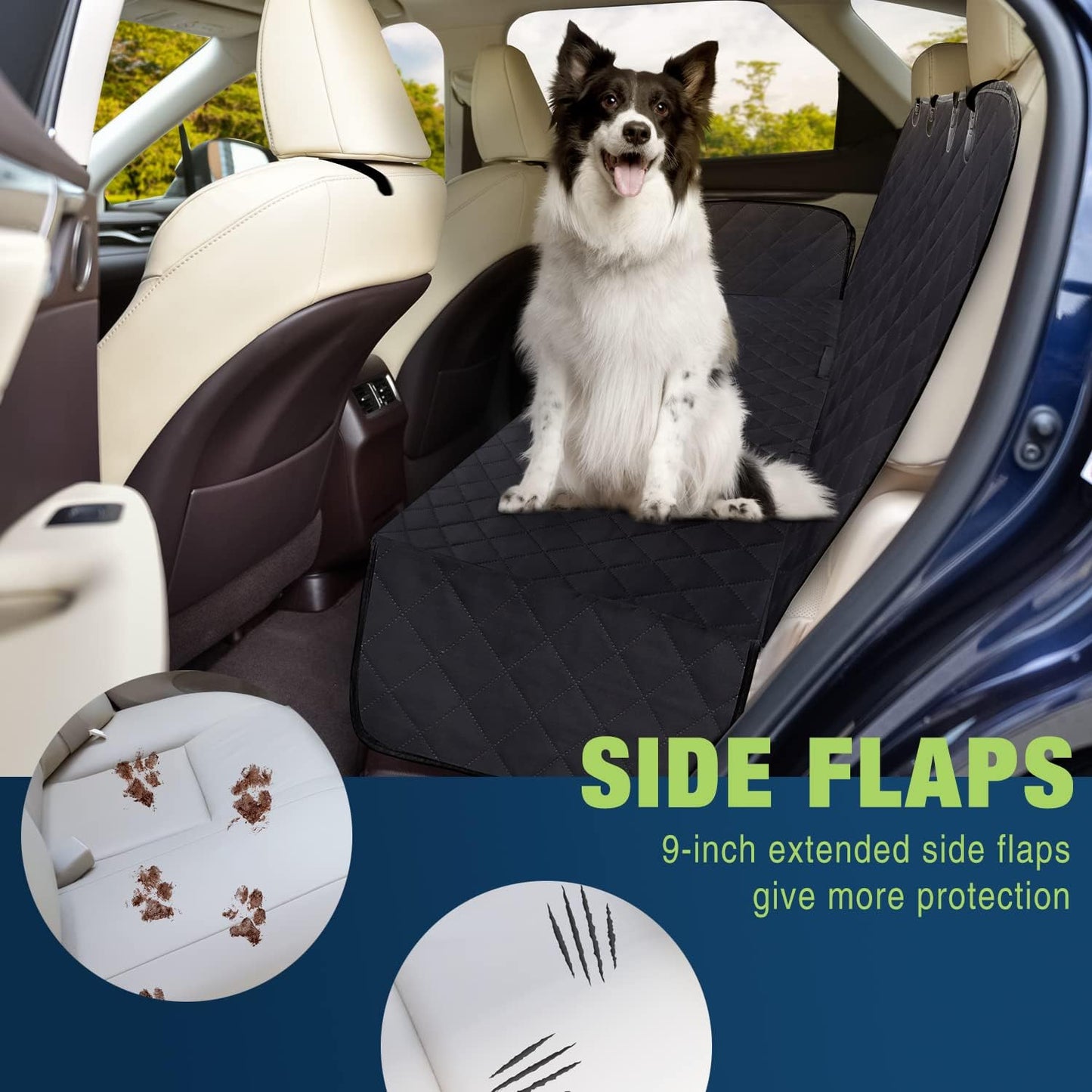 Bench Dog Car Seat Cover for Back Seat,Waterproof Dog Seat