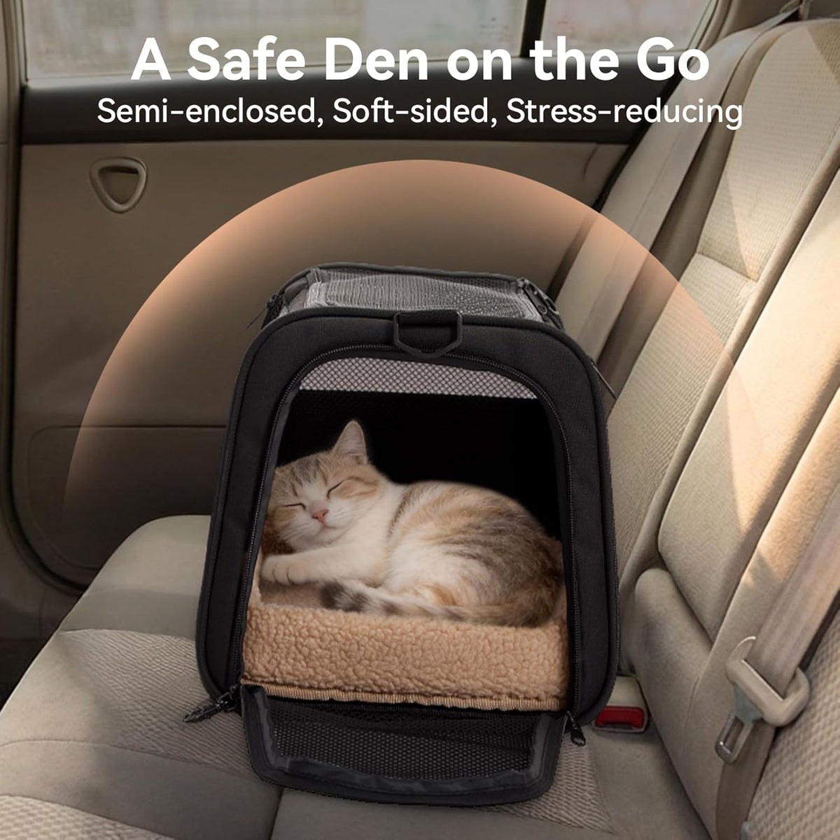 Soft-Sided Cat Carrier with Patented Safety Buckles