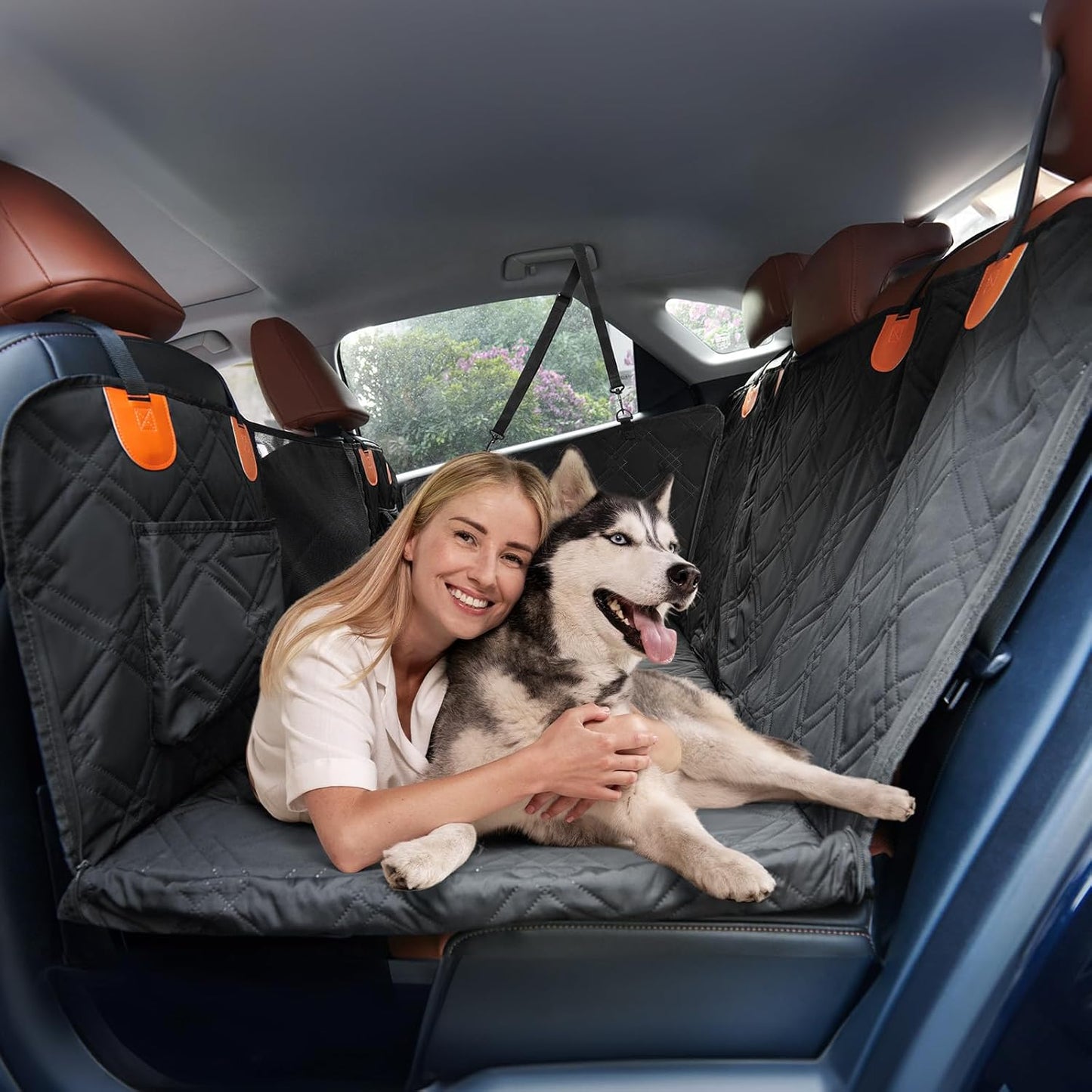 Dog Car Seat Cover for Back Seat: Hard Bottom Back Seat