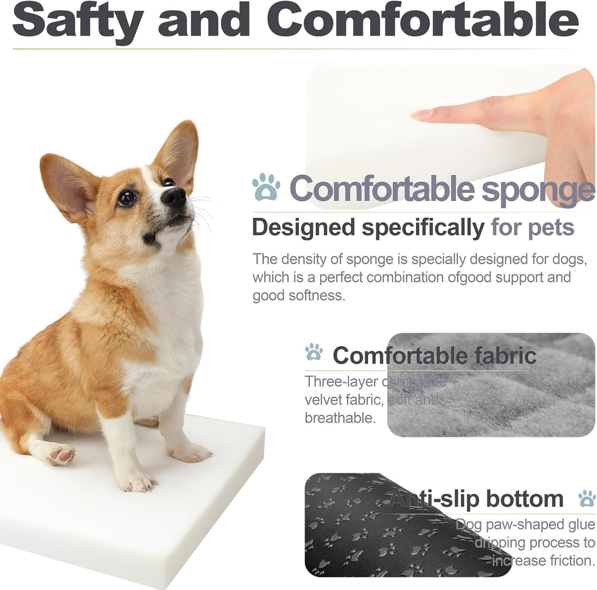 Dogs Car Seat and Bed 2 in 1,Pet Car Bed for 2 Small or 1