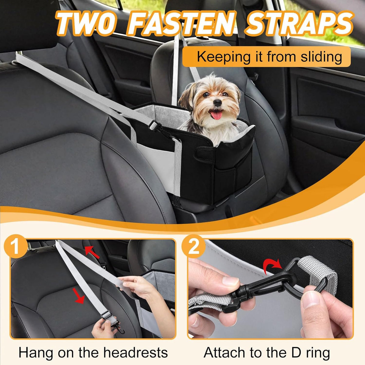 Portable Dog Car Seat for Small Dogs - Pet Booster Seat