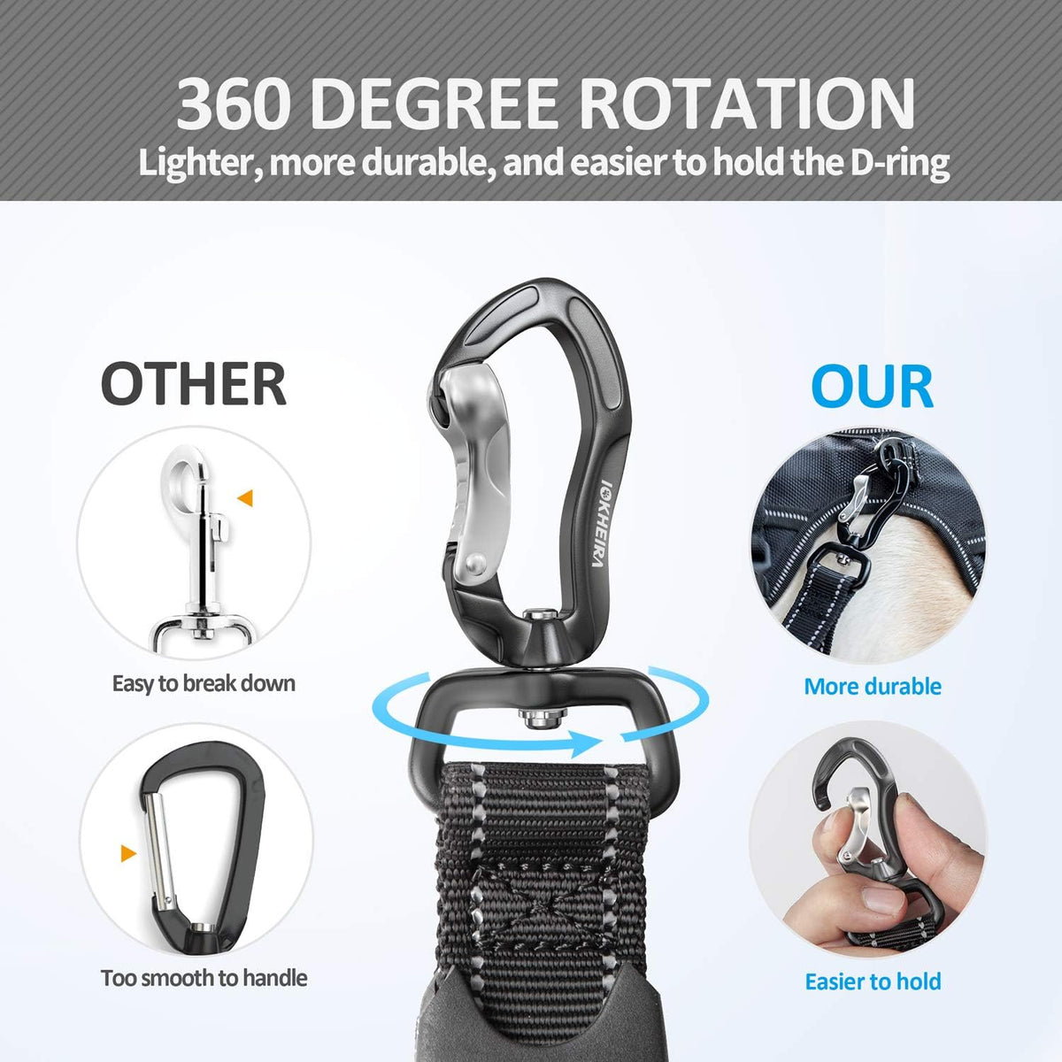 Multifunctional Leash with Car Seatbelt for Large, Medium