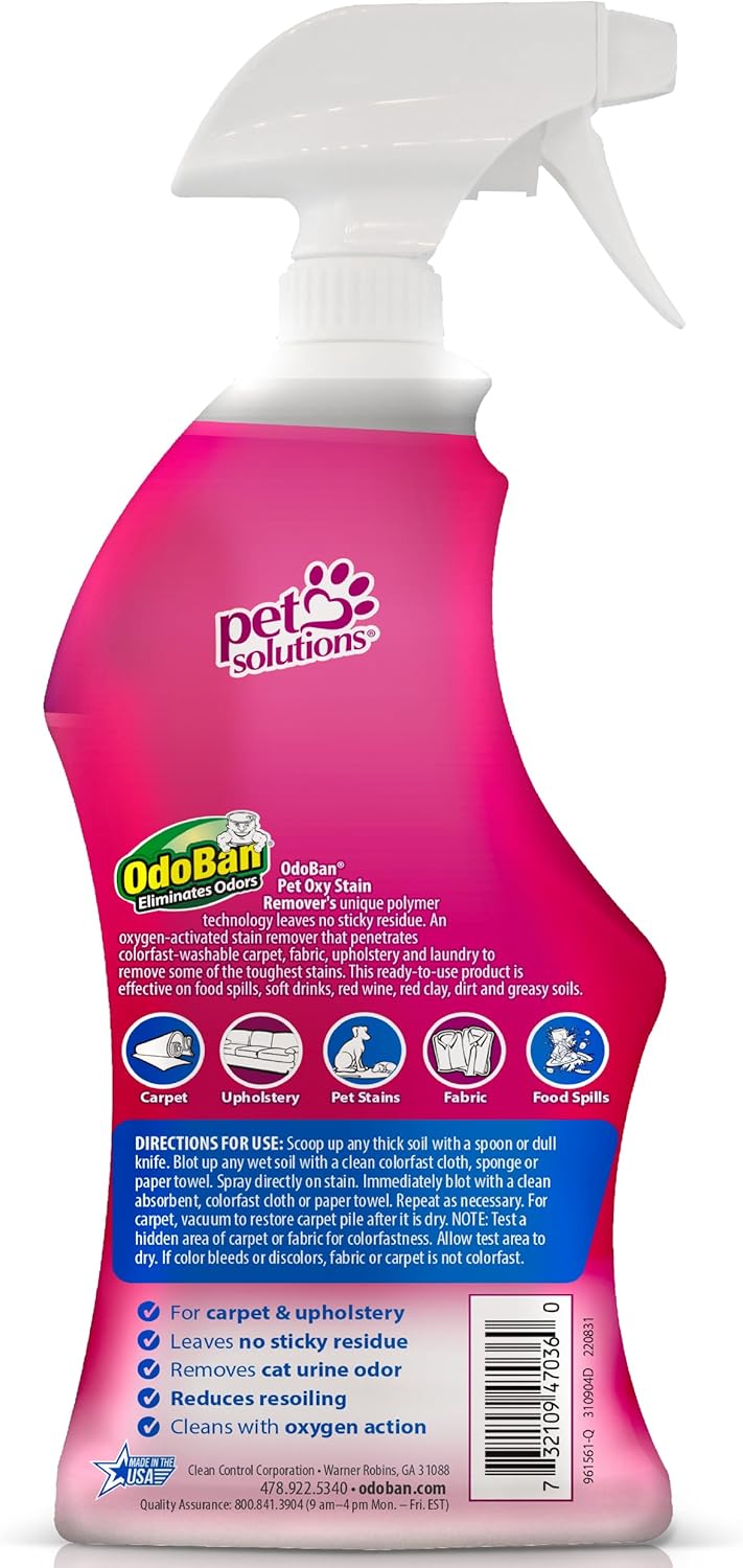 Pet Solutions Oxy Stain Remover, Pet Stain Eliminator, Made