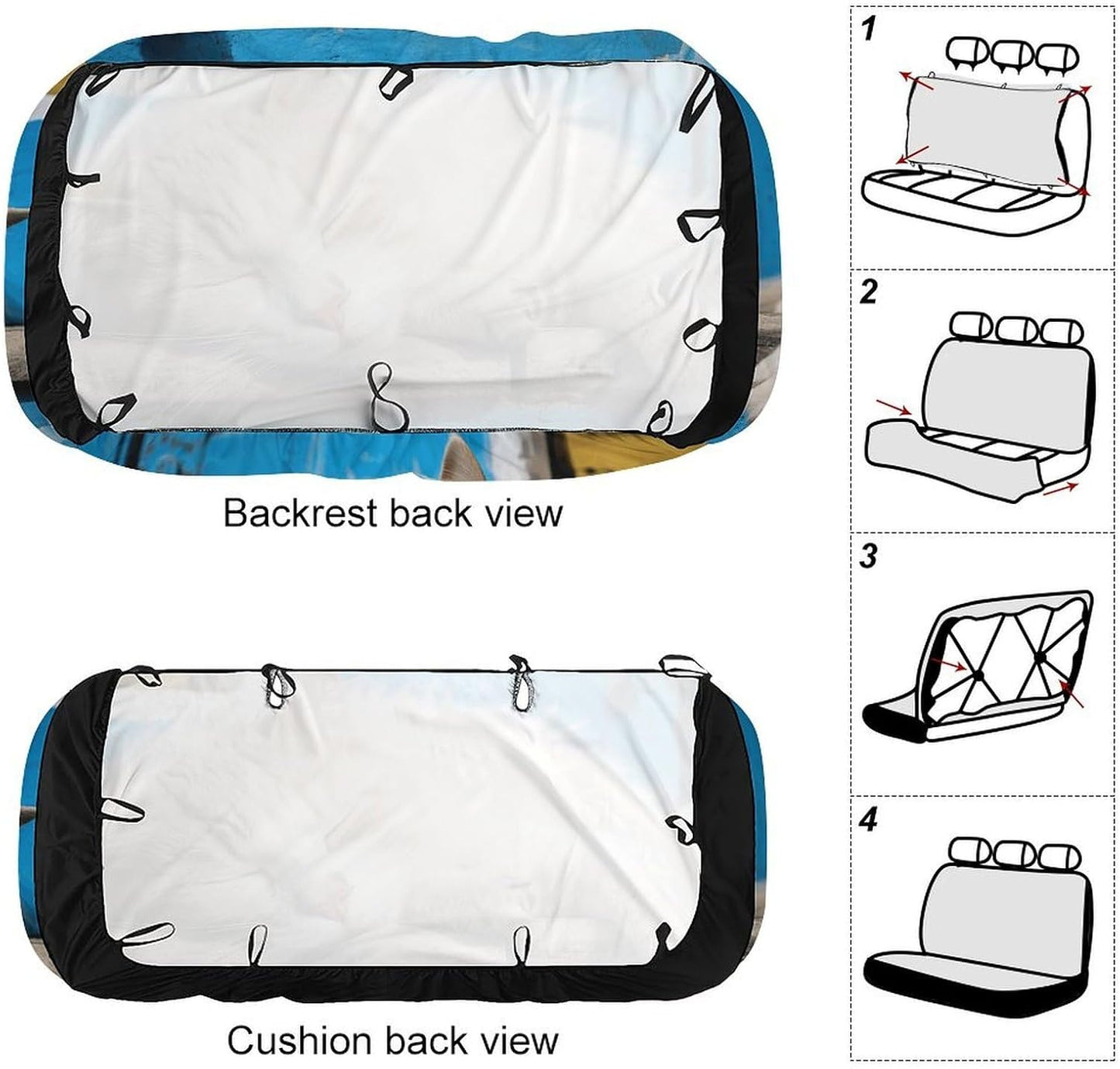 Sleeping Little Cat Dog Car Seat Covers Waterproof Truck