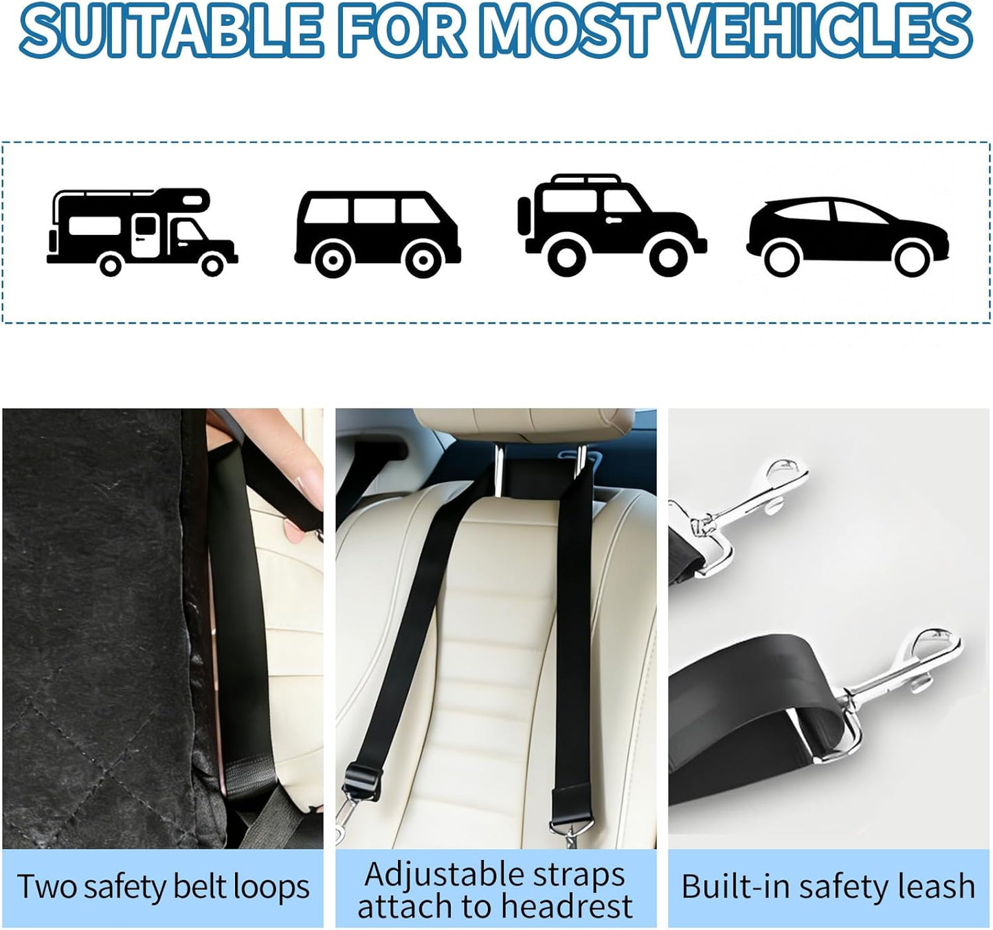 Suitable for Most Vehicles Dog Booster Car Seat for Small
