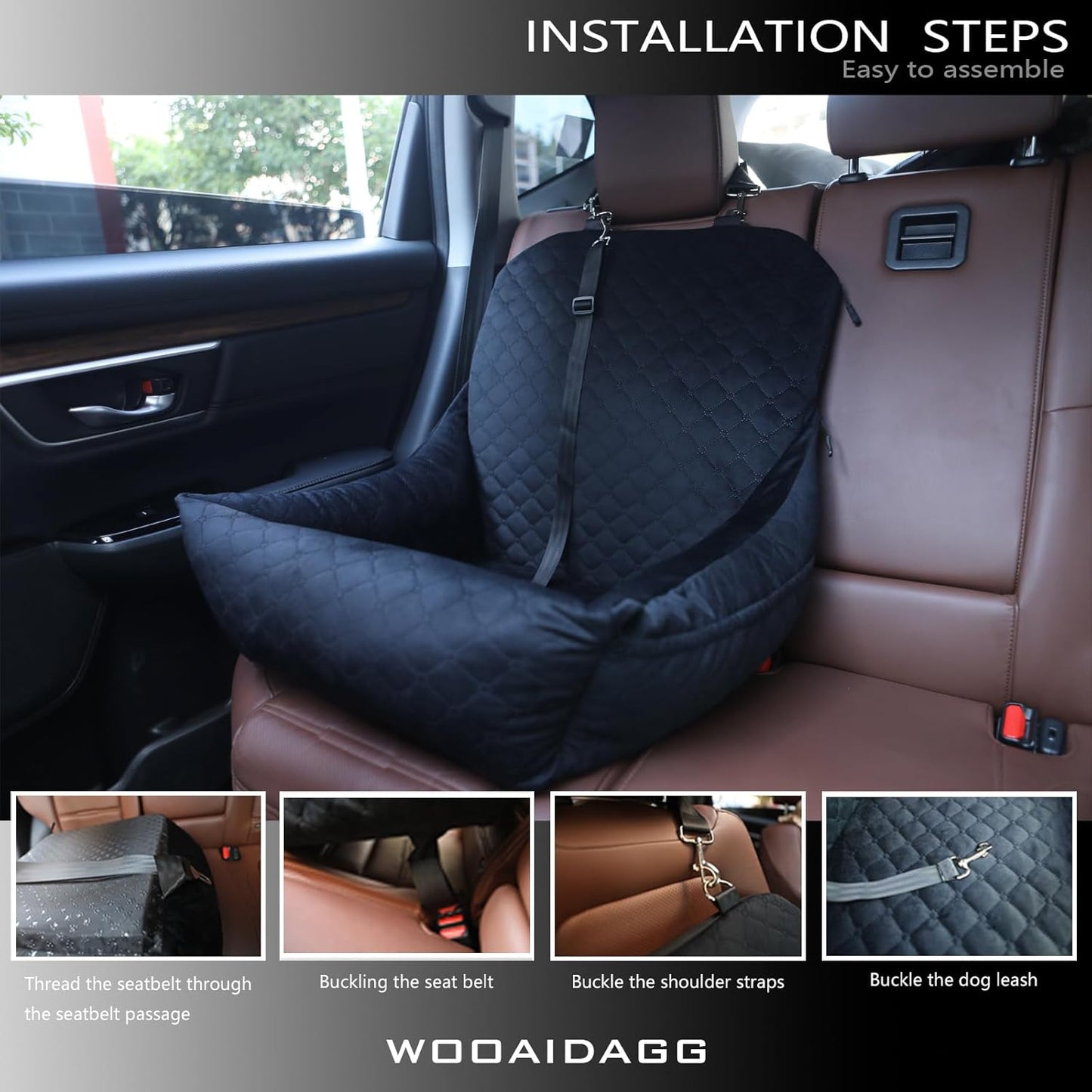 Dog Car Seat for Small Dogs Up to 25 lbs,Covered Ultra-Soft