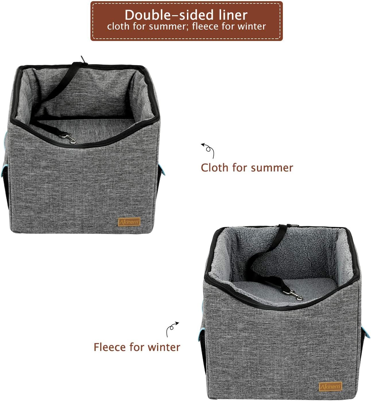 Dog Car Seat for Small/Medium/Large Dog, Soft & Comfortable