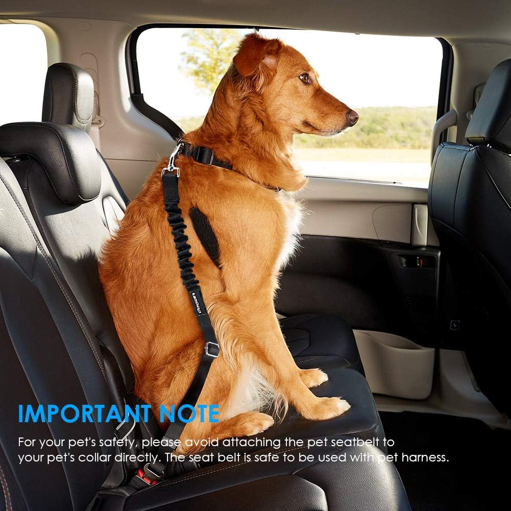 2 Pack Dog Seat Belt, Retractable Dog Car Harness