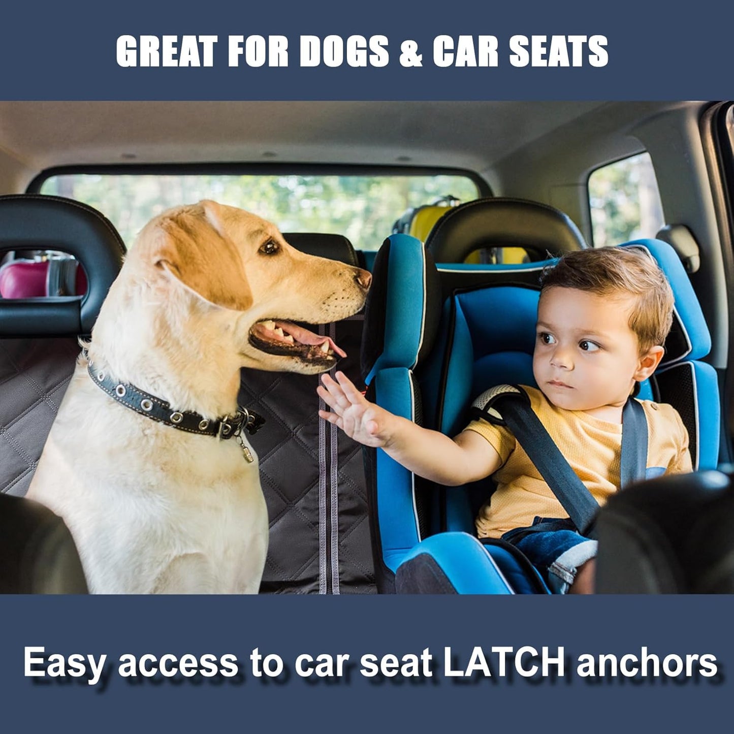 Trucks Dog Car Back Seat Cover for Ram1500/F150/GMC