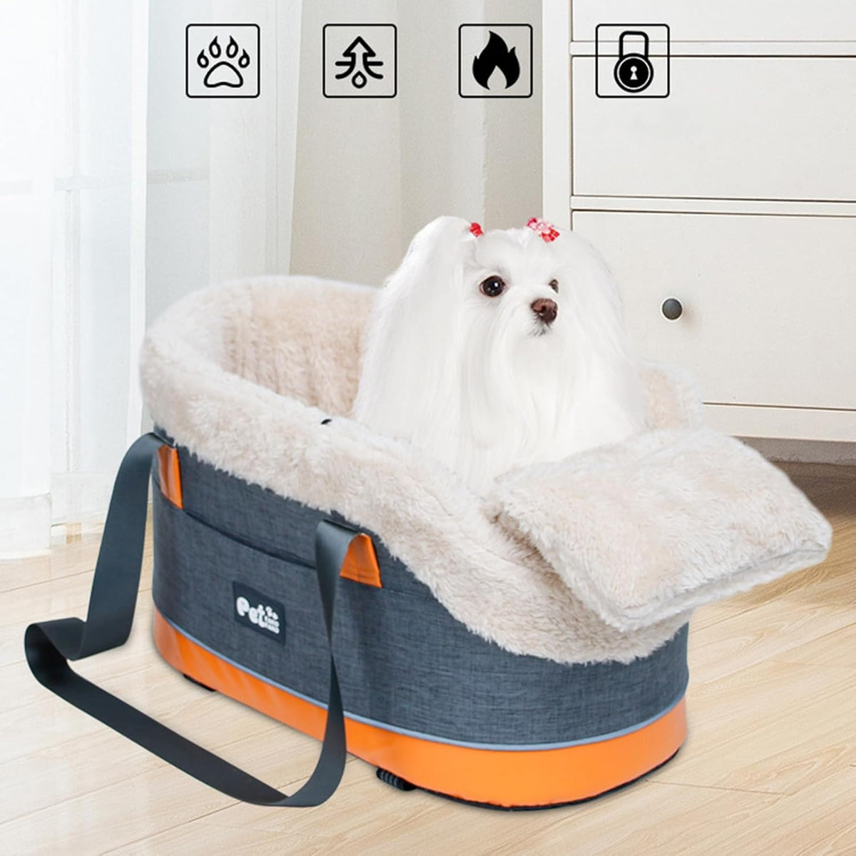 Small Dog Car Seat, Dog Car Booster Seat on Car Armrest