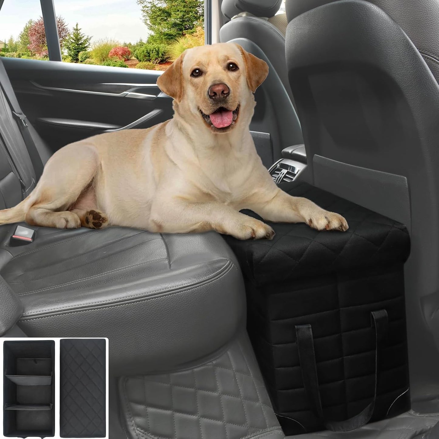 Car Back Seat Extender for Large Dogs up to 200lbs,Dog Car