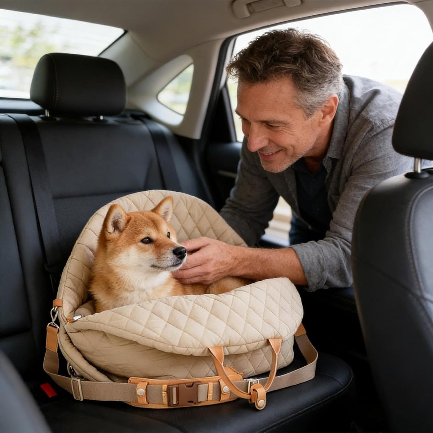 Dog Seat | with Handles Adjustable Strap Waterproof Bed |