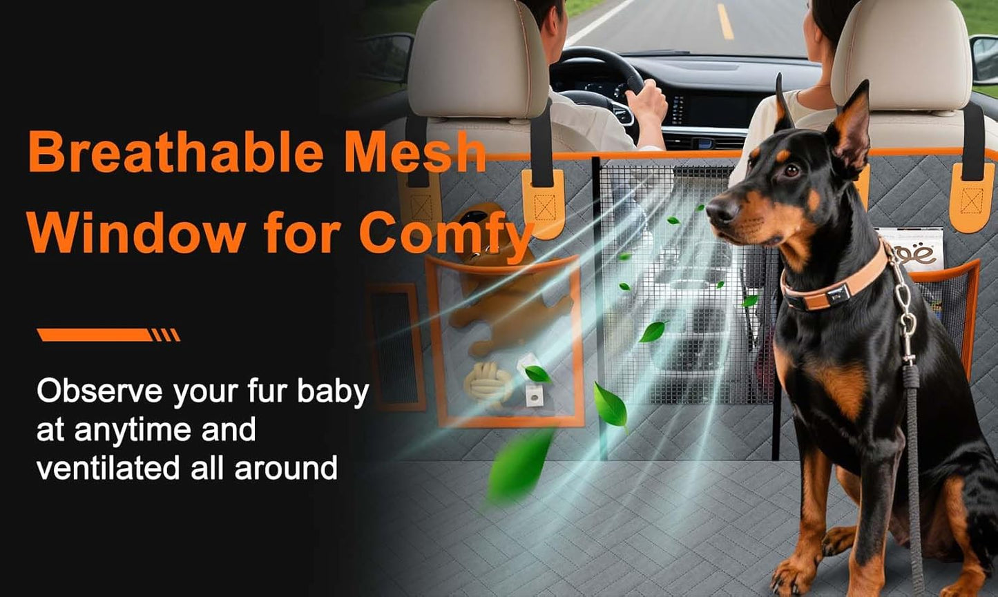 Military-Grade Dog Car Seat Cover for Back Seat, Hard