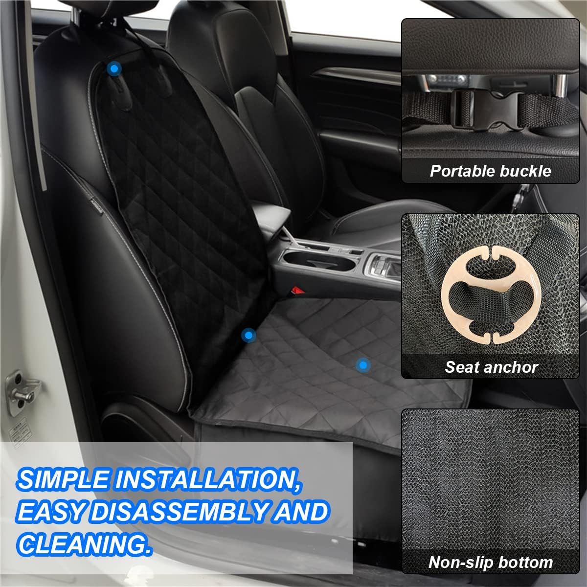 Dog Car Seat Cover, Universal Waterproof Non-Slip Backing
