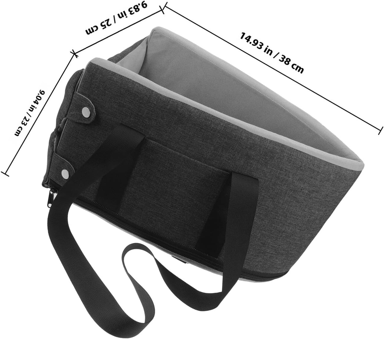 Dog Console Seat for Small Dogs and Cats Portable Deep Gray