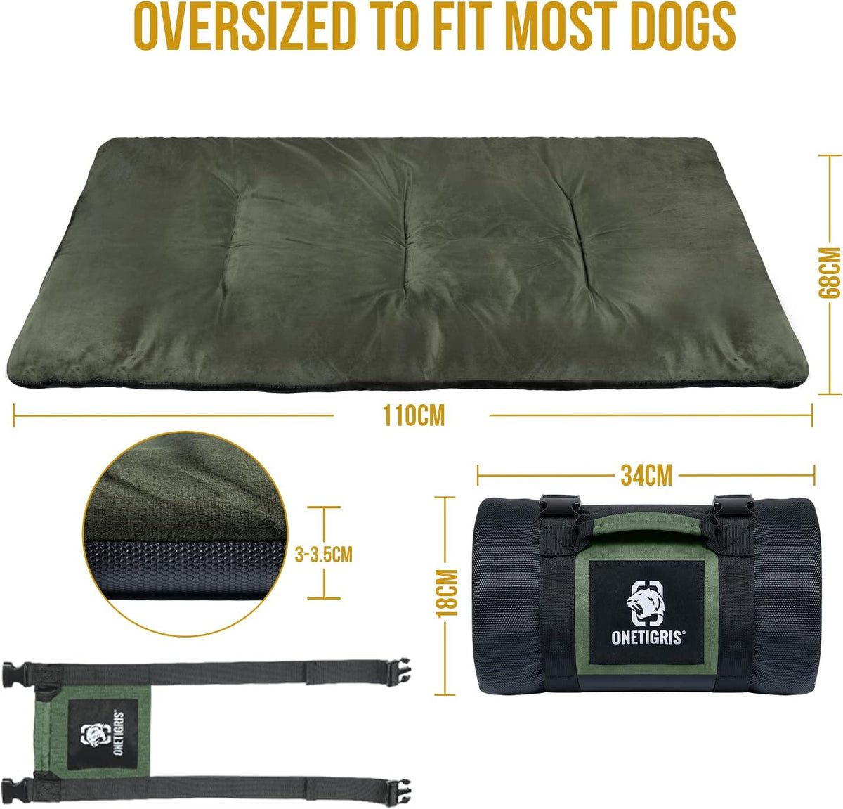 Travel Dog Bed - Portable, Washable, Waterproof Anti-Slip