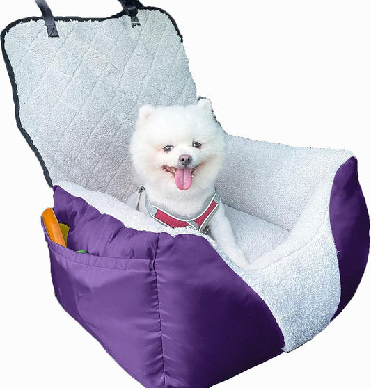 Car Seat Suitable for Small Dogs, Pet CarSeat with Storage