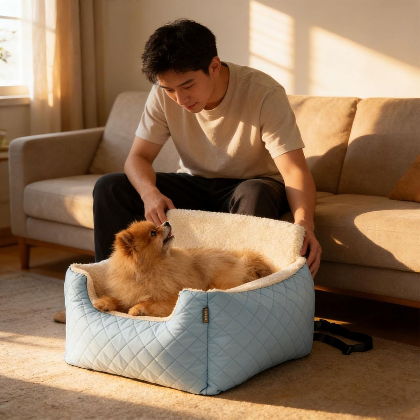 Safe Pet Car Seats Including Storage Pockets and Adjustable