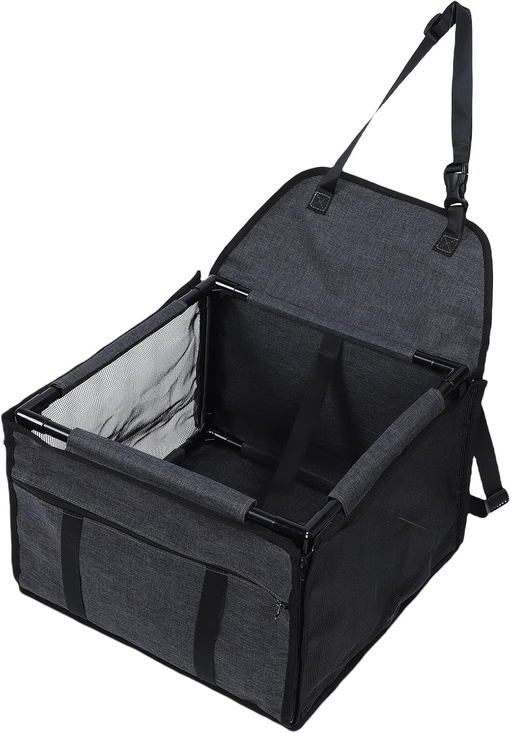 Dog Car Seat, Foldable Pet Carrier Crate with Breathable