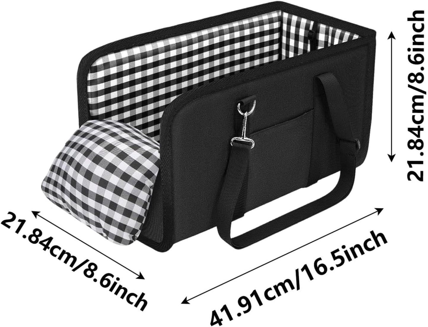 Center Console Dog Car Seat for Small Pets, Sturdy Armrest