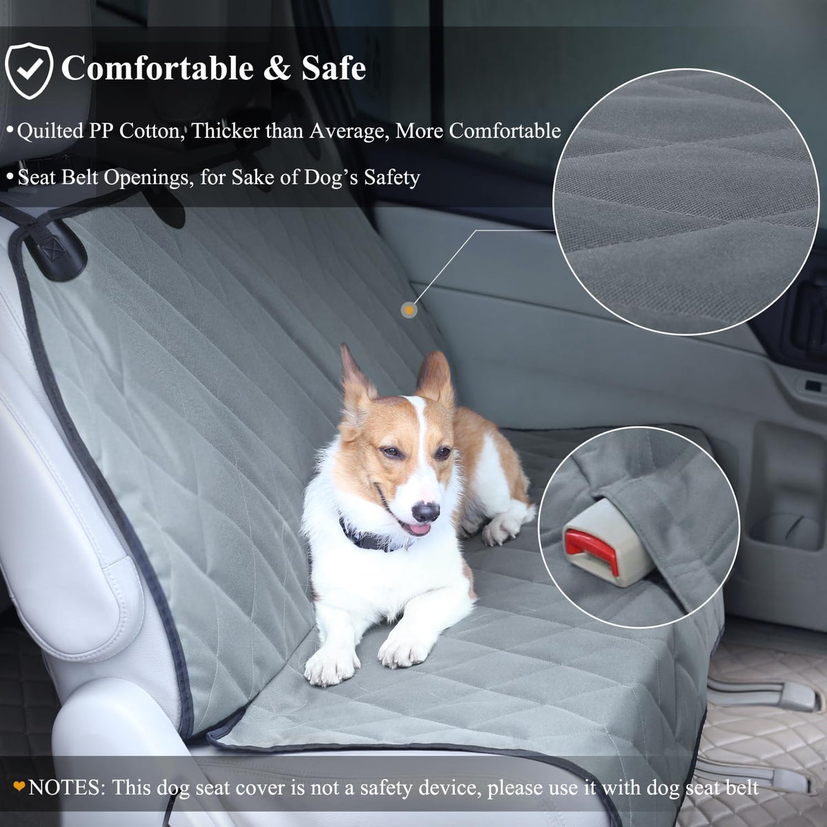 Dog Seat Cover Quickcover Seat Protector for Dog, Backseat