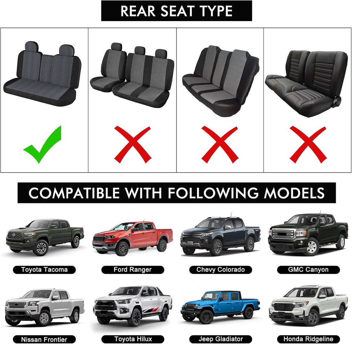 Dog Car Seat Cover Replce for Toyota Tacoma/Ford