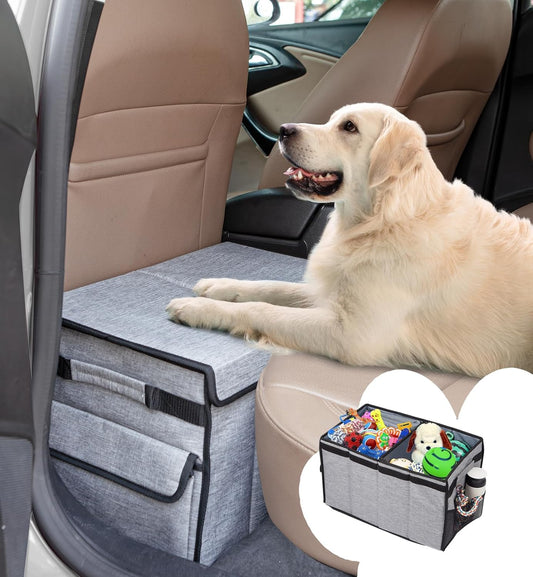 Back Seat Extender for Dogs up to 120LBS, Car Seat with