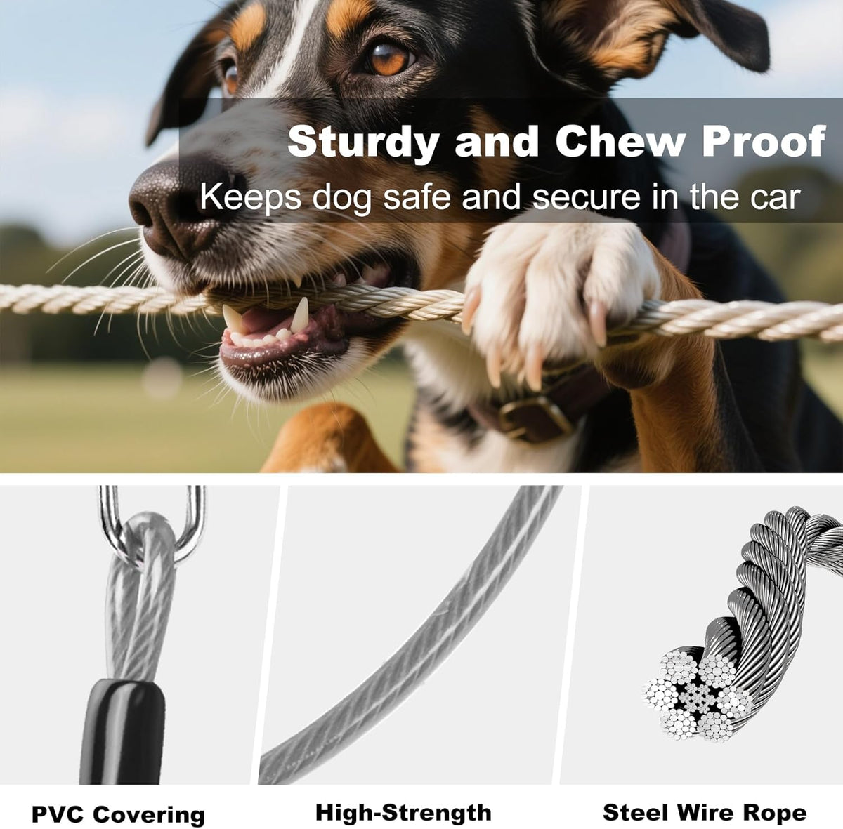 Dog Seat Belt for Car,Chew Proof Dog Car Seat Belt,2 in 1