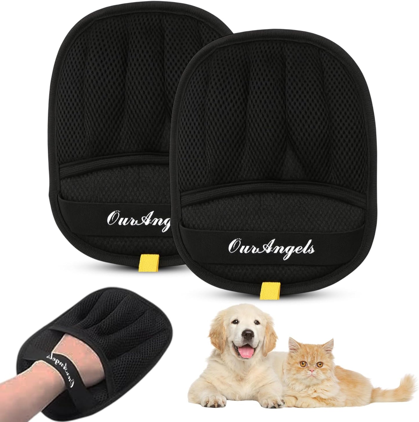 Pack of 2 Electrostatic Pet Hair Removal Gloves – 5 Finger