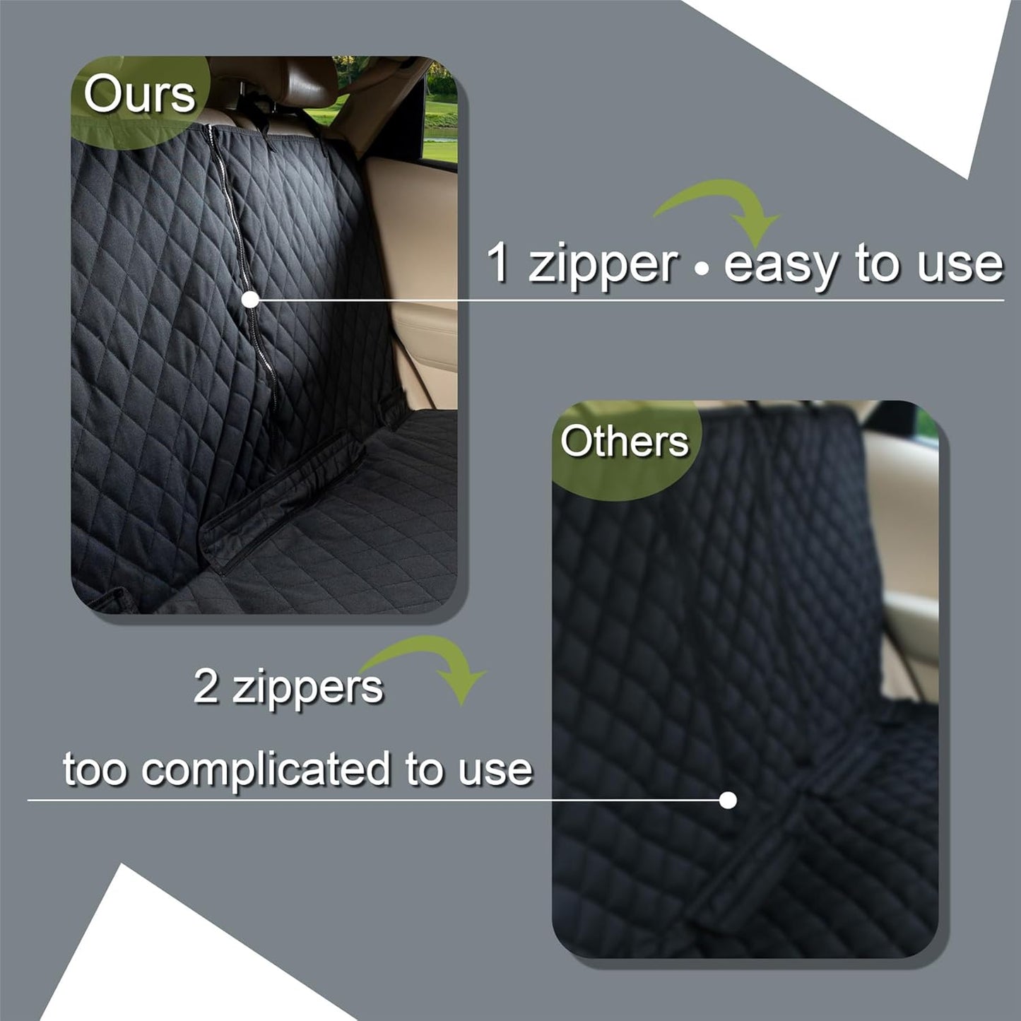 Back Car Seat Cover for Dogs, Nonslip Waterproof Dog Car