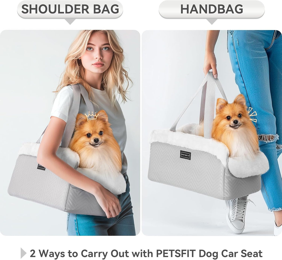 Console Dog Car Seat, Portable Small Dog Car Seat with Safe