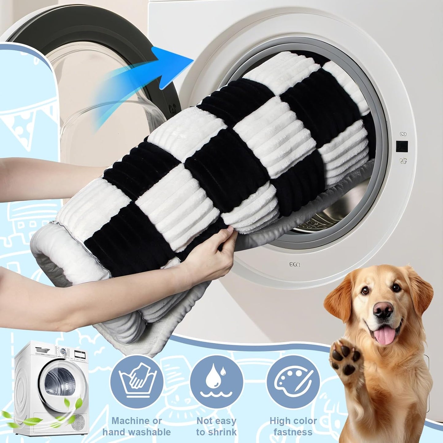 Backseat Dog Bed Mat for Car: 27.6" x 52" Non-Slip Dog Bed