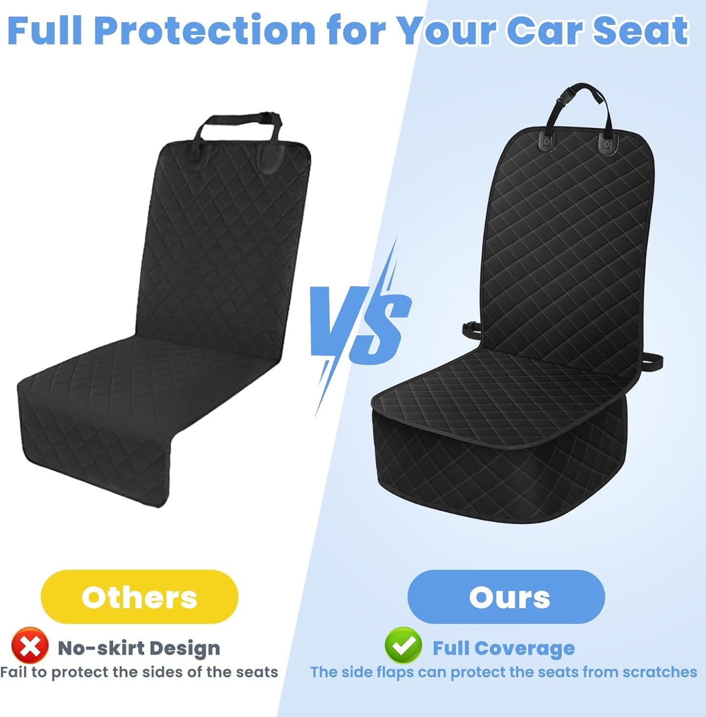Dog Car Seat Covers, Waterproof Front Seat Cover for Dogs